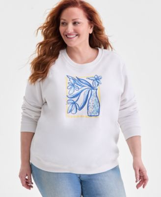 Plus Size Graphic Fleece Sweatshirt