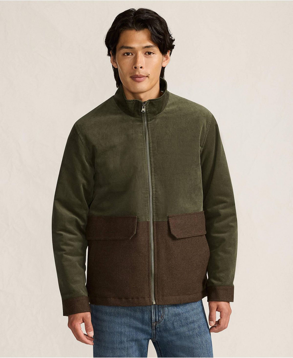 Мужская куртка из шнура в смешанной технике