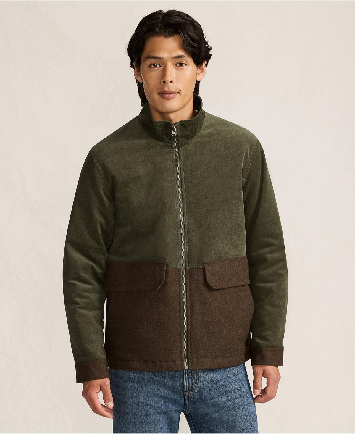 Lands' End Men's Mixed Media Cord Jacket