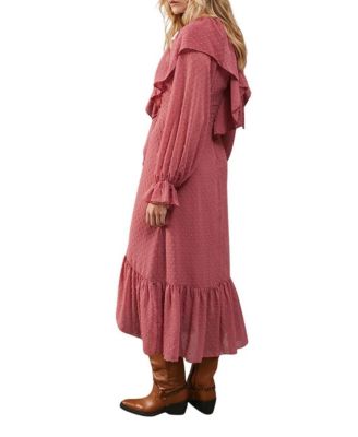 Women's Dobby Chiffon Midi Dress