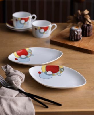 Frank Lloyd Wright Imperial Cabaret Set of 2 Diamond Shaped Plates, 7.75"