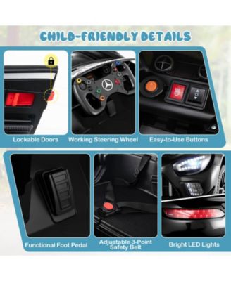 Ride on Car Licensed Mercedes-AMG GT3 Kids Car with Remote Control 3 Speeds