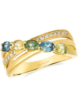 Le Vian - Montana Sapphire (0.96 ct. t.w.) and Nude Diamond (0.13 ct. t.w.) Ring in 14K Honey Gold