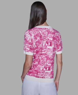 Women's Printed Short-Sleeve Top