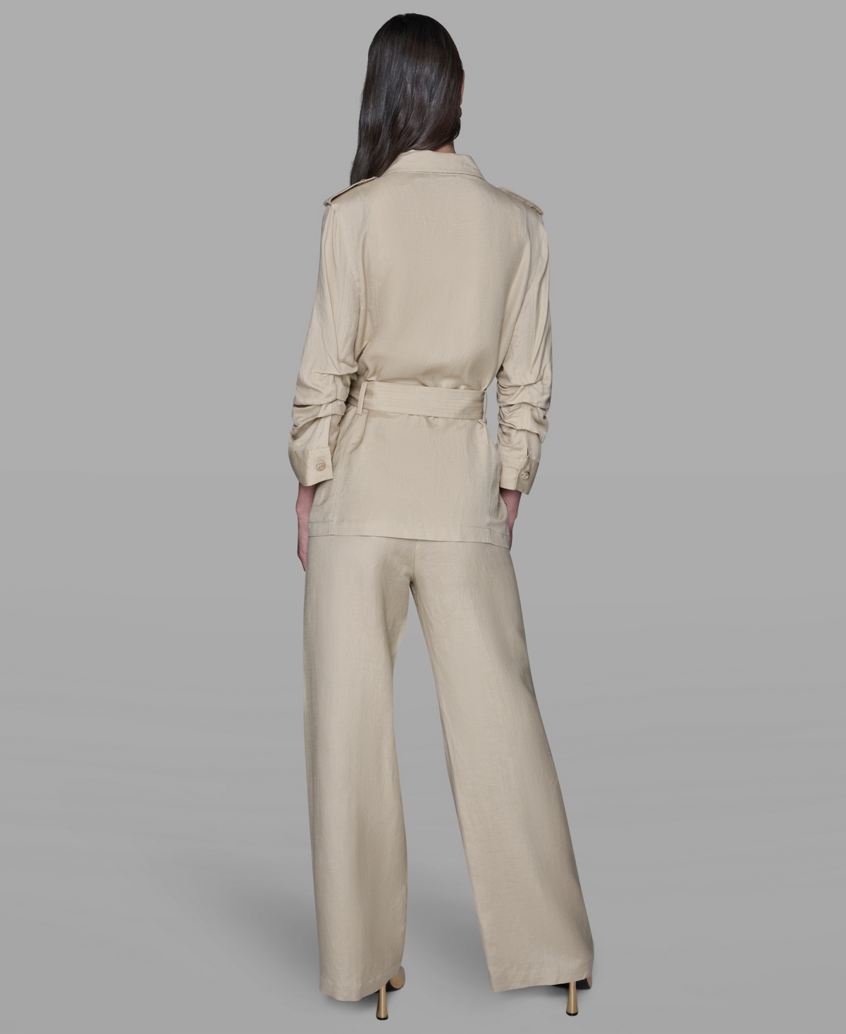 Karl Lagerfeld Women's Belted Jacket In Neutral