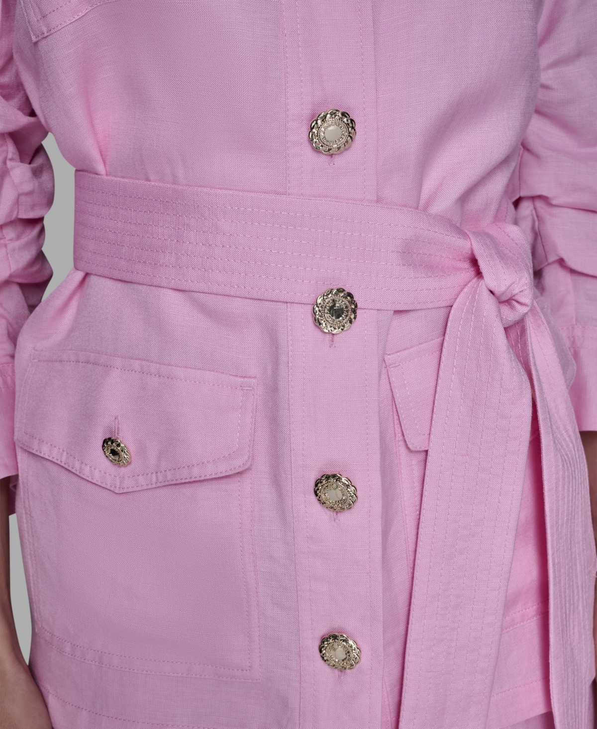 Karl Lagerfeld Women's Belted Jacket In Pink