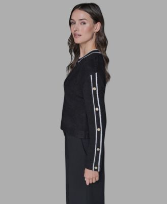 Women's Contrast Trim Pull-On Sweater