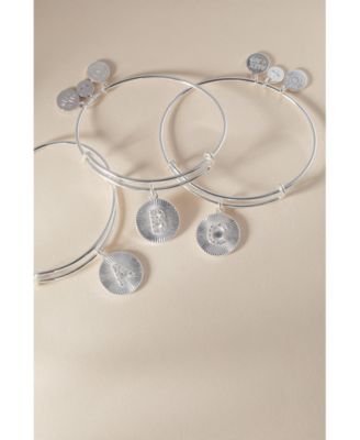 Pave Starburst Texture Initial Bangle Bracelet 