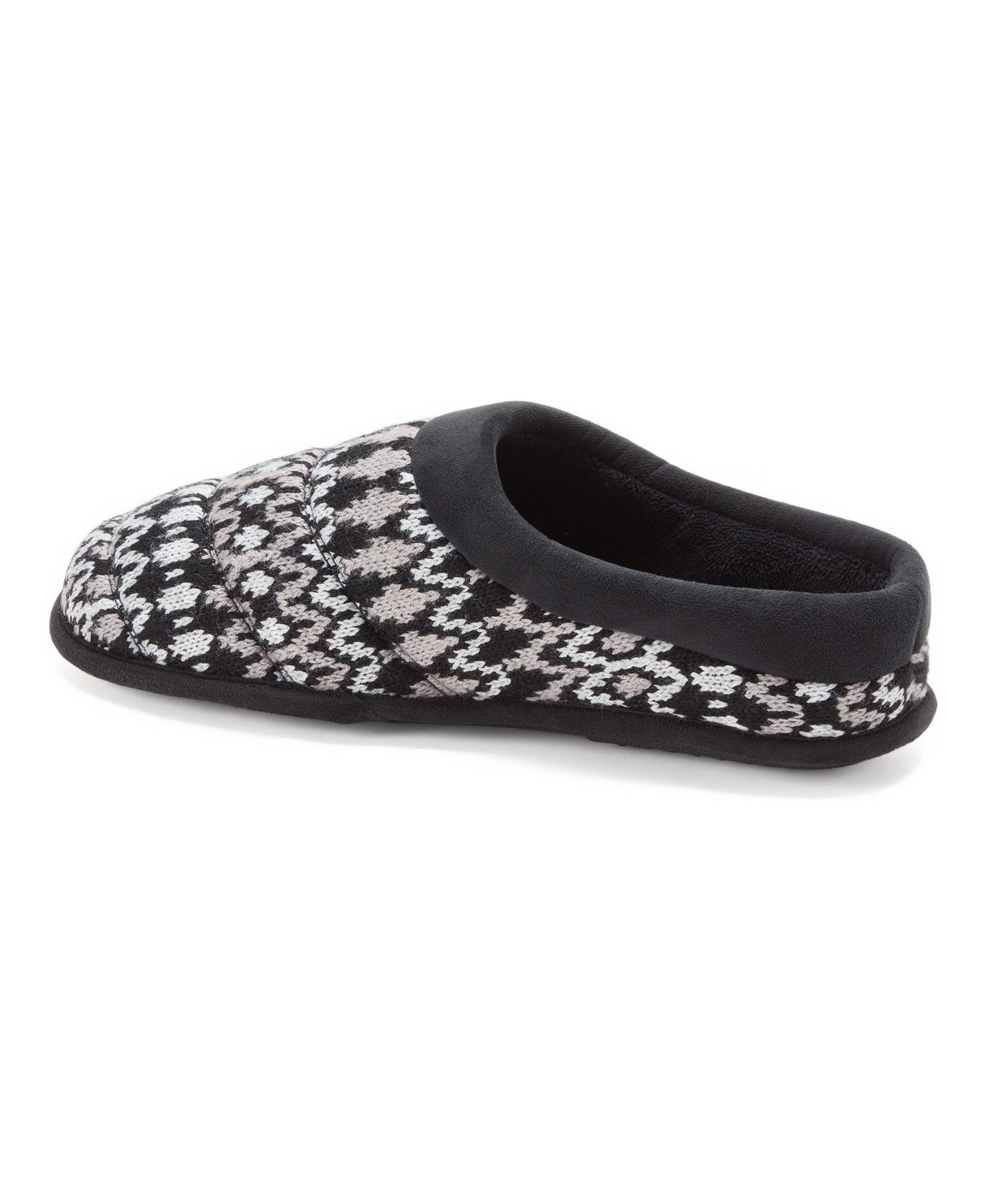 Мужские сабо Dearfoams Asher Marled Knit Clog House Slipper, цвет: Чёрный комбинированный — фото 2