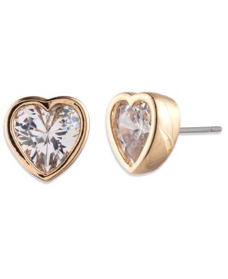 Lauren Ralph Lauren - Cubic Zirconia Heart Stud Earrings