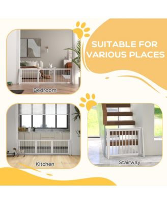 Freesding Pet Gate with Retractable Length, 28"-75",