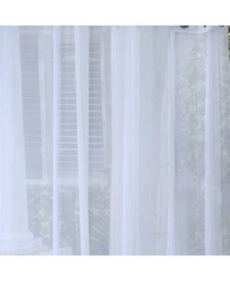 Commonwealth NO SEEM Curtain Grommet Top Panel 8 Matt Silver Grommets - 50" x 96" - White