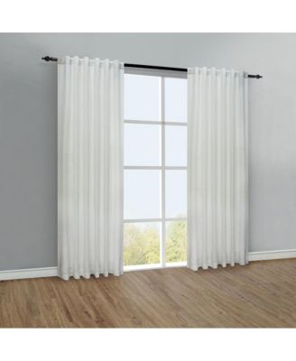 Mulberry Light Filtering Back Tab Curtain - 54x95", White