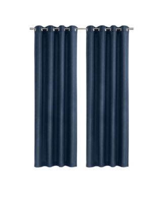 Abstract Light Filtering Energy Efficeint Grommet Curtain Panel for Windows 52" x 63" Navy