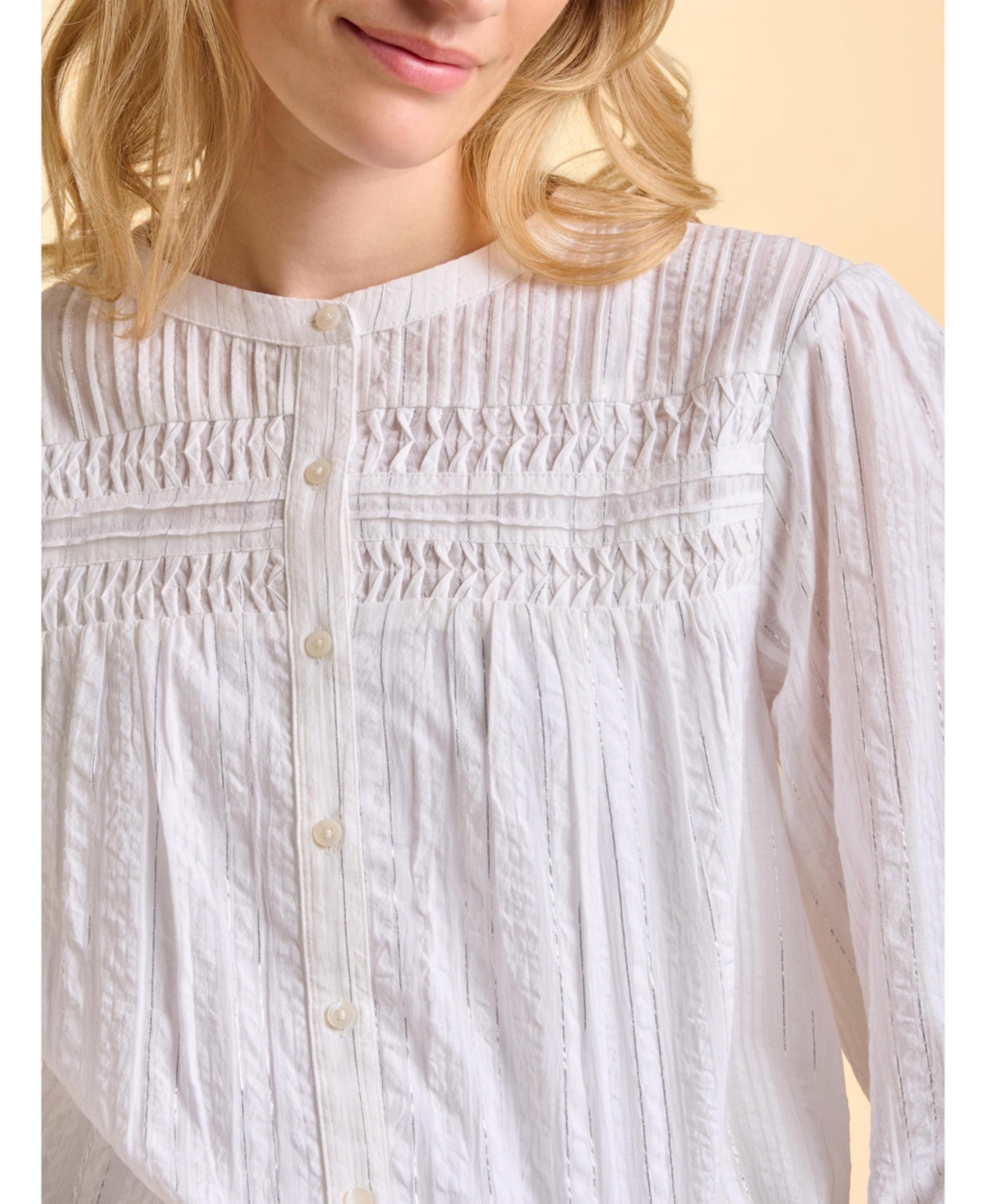 Brakeburn Women's Angelica Long Sleeve Round Neck Shirt