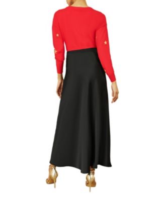 Women's Smart Satin Midi Skirt