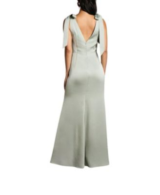 Women's Satin Back Maxi Bridesmaid Dress