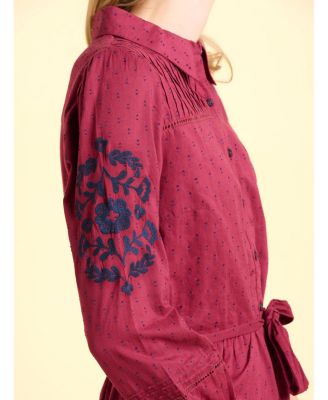 Women's Embers Long Sleeve Tie Waist Midi Dress