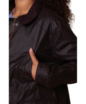 Women's British Waxed Cotton Zip Thru Jacket