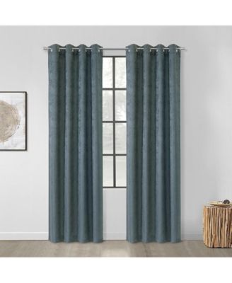 Portland Light Filtering Window Treatment Grommet Curtain Panel for Bedroom Livingroom 52" x 84" Steel Blue
