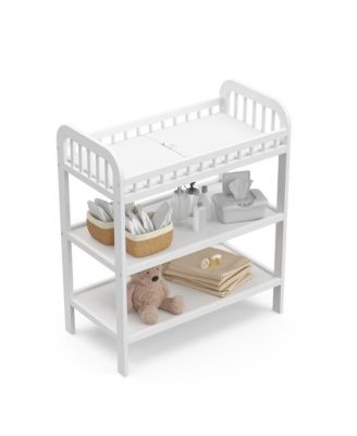 Pasadena Changing Table with Water-Resistant Changing Pad - White