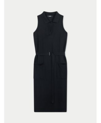 Women's Sleeveless Silk Cashmere Polo Dress