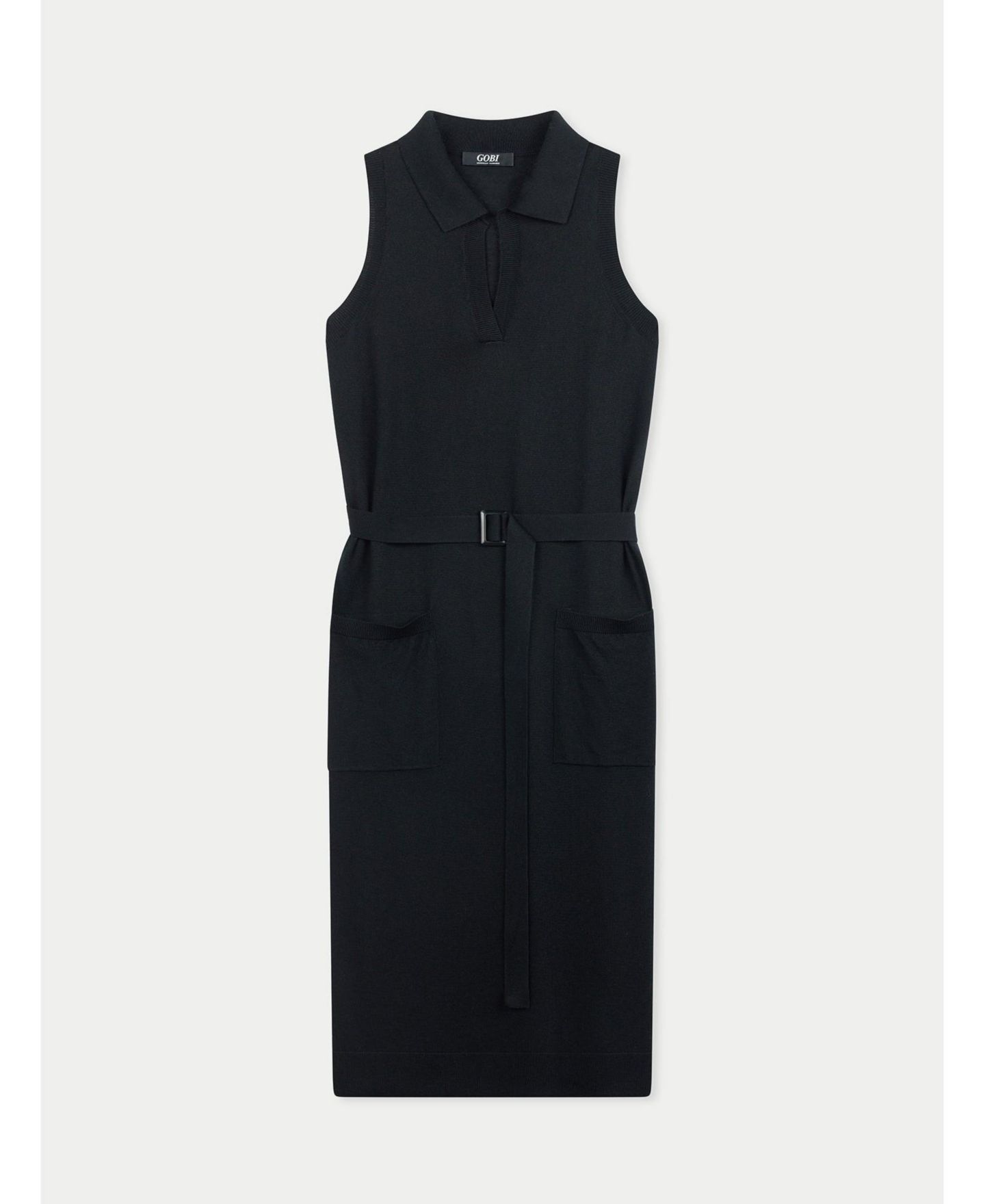 Женское платье Gobi Cashmere Sleeveless Silk Cashmere Polo Dress — фото 2
