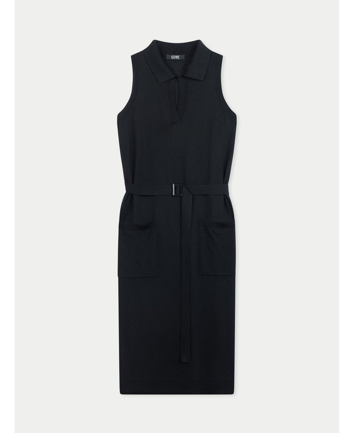 Gobi Cashmere Women's Sleeveless Silk Cashmere Polo Dress