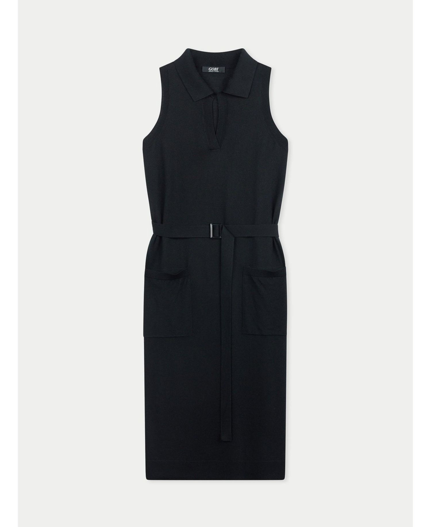 Women's Sleeveless Silk Cashmere Polo Dress