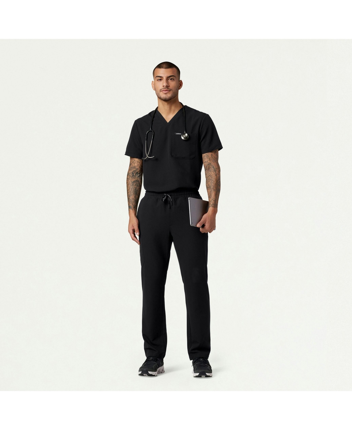 Jaanuu Holmes Men's 1-Pocket Classic V-Neck Scrub Top