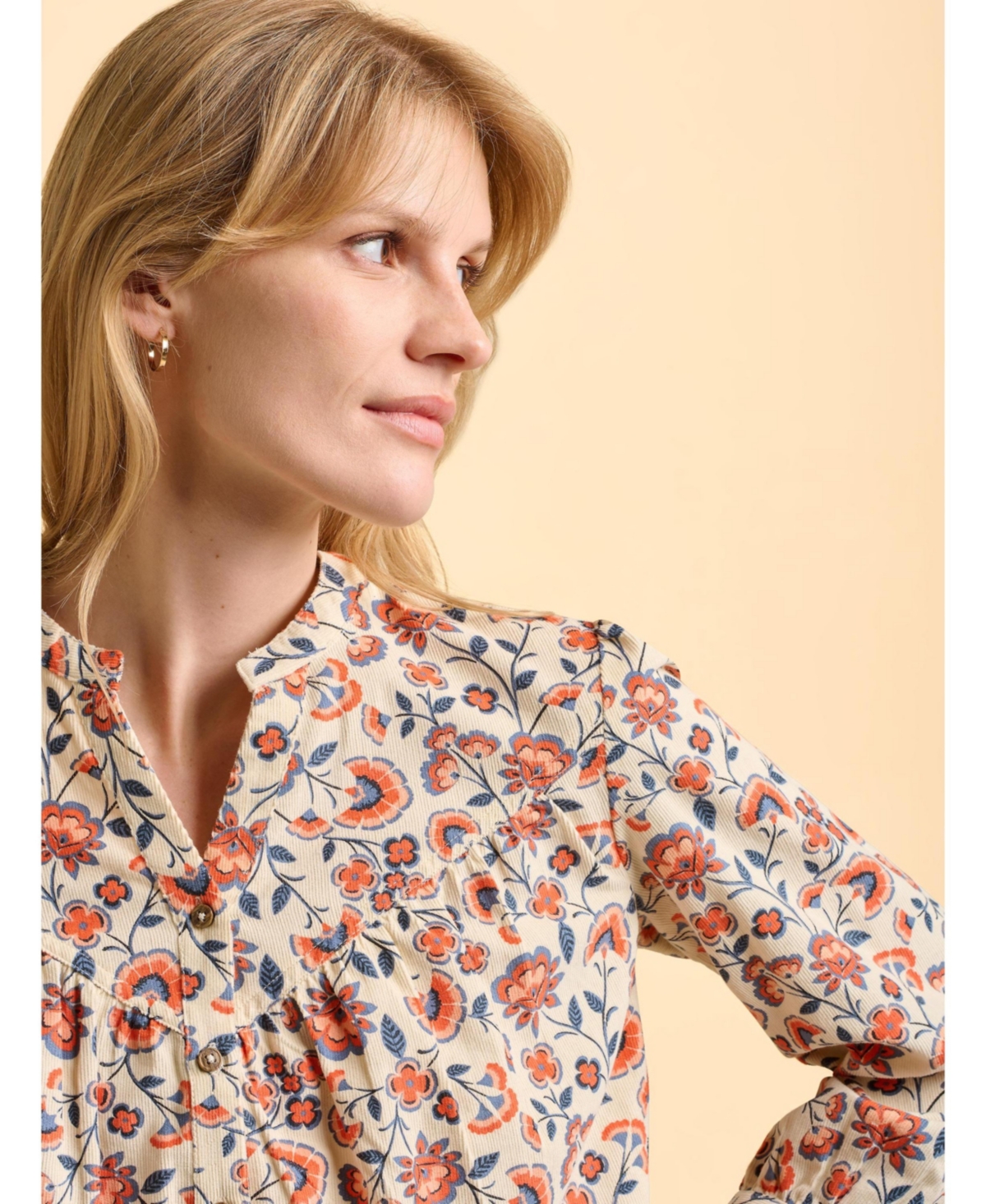 Brakeburn Women's Lindsay Long Sleeve V-Neck Shirt
