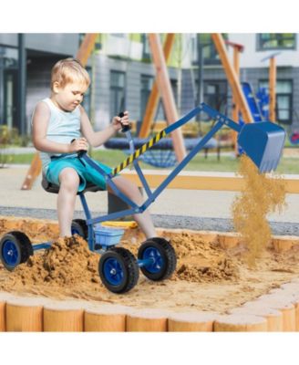 Sand Digger for Kids with 2-Handed Controls and Flexible Shovel