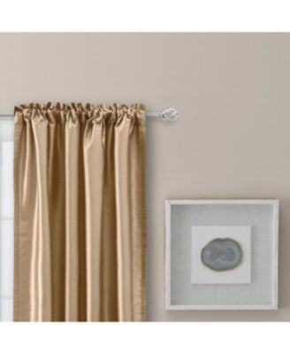 Luna Faux-Silk Rod Pocket/Back Tab Tailored Pairs - 100x84", Taupe
