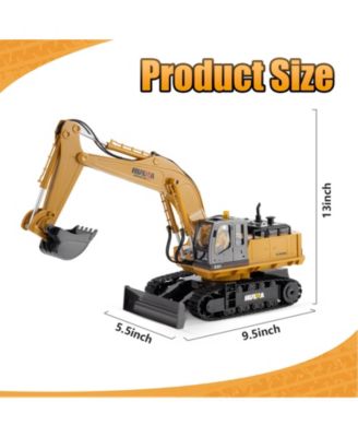 1:16 Kids' Play RC Excavators and Bulldozer Vehicles Toys with Metal Shovel/Spray/Lights/Sounds