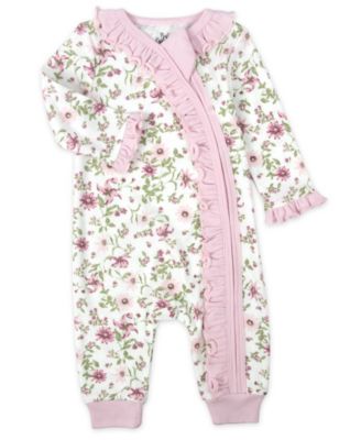 Baby Girls Coverall, Blanket, Socks and Headband, 4-Piece Set