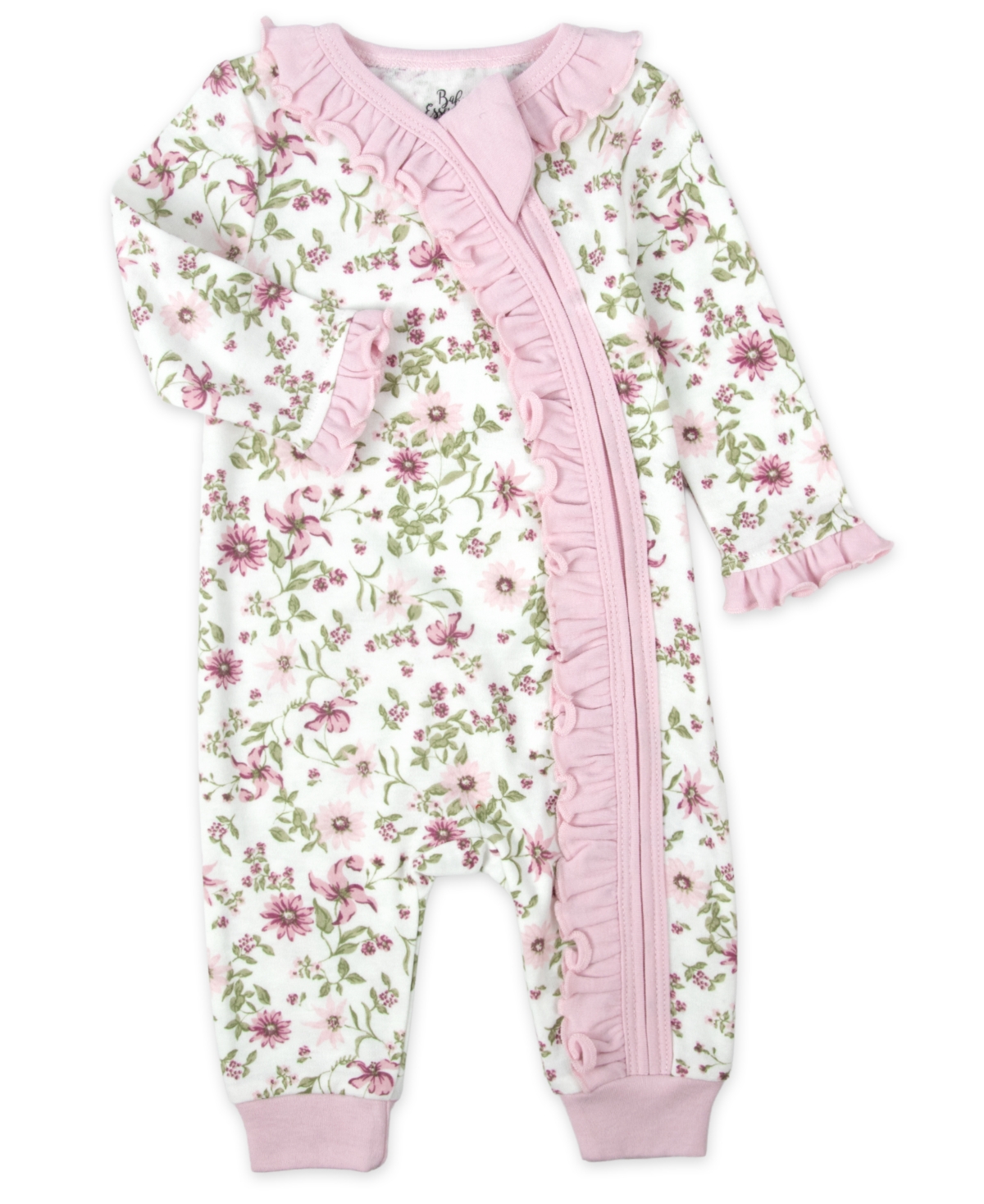 Baby Essentials Girls 4-Piece Coverall, Blanket, Socks and Headband Set