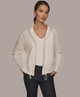 Women's Front Button Hooded Jacket