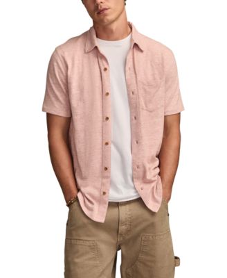 Lucky Brand - Men's Short-Sleeve Linen Knit Shirt