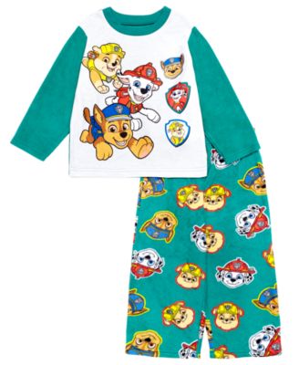 AME - Boys Toddler 2T-4T 2-Piece Paw Patrol Long-Sleeve Top and Open Leg Pants Pajama Set