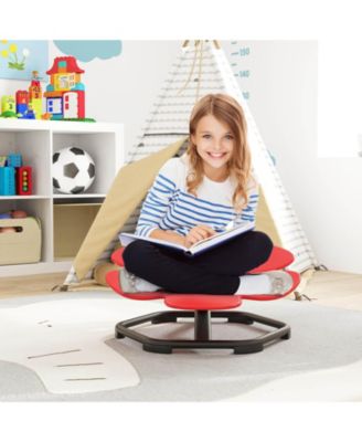 Kids Sensory Swivel Chair with Non-Slip Metal Base for Autistic Indoor Outdoor