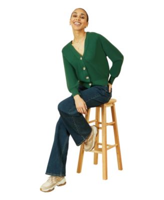 Women's Knitted Stitch Detail Cardigan