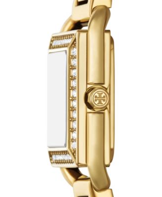 Women's The Kira Square Small Quartz Three-Hand Gold Stainless Steel, 19mm