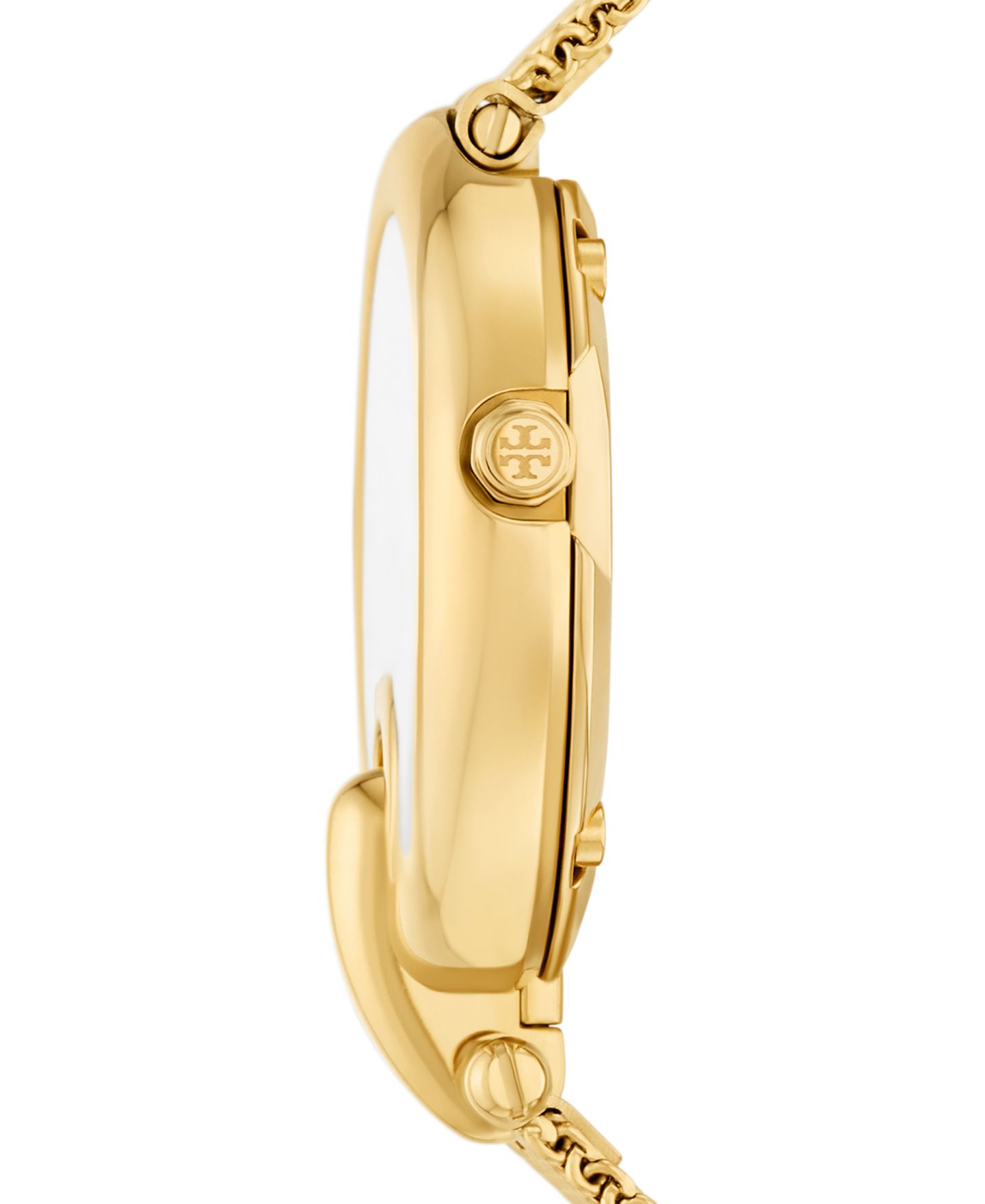 Женские часы Tory Burch The Pierced Small Quartz Two-Hand Gold Stainless Steel, 30mm — фото 2