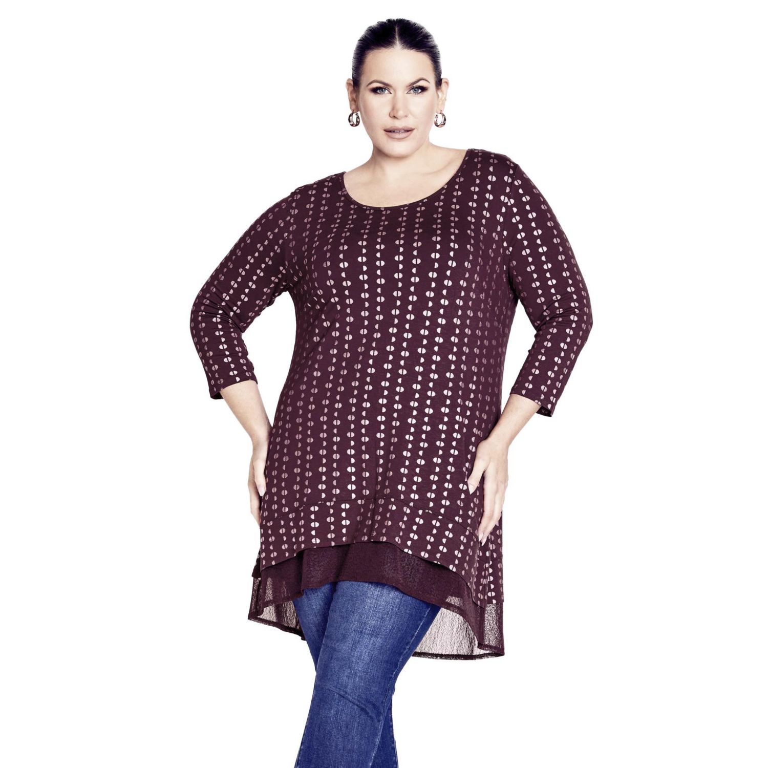 Women's Tops & Tees Foil Print Tunic