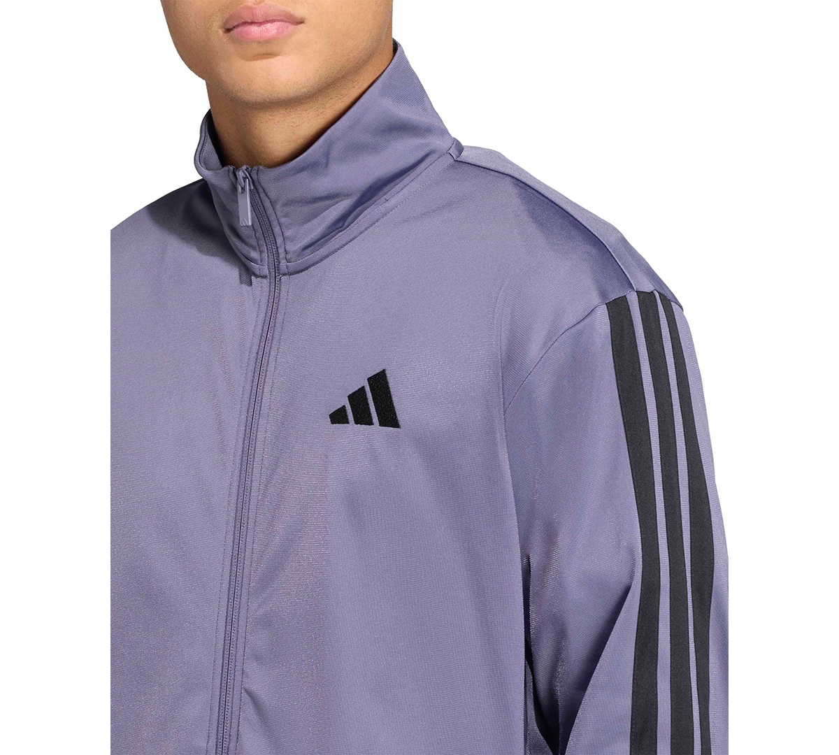 adidas Men's 3 Stripes Tricot Regular Track Top