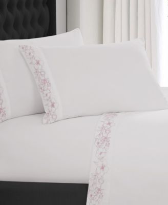 Embroidered 4-Pc. Sheet Set, King