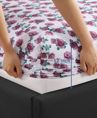 ELLE D&eacute;cor Printed 4-Pc. Sheet Set, Full