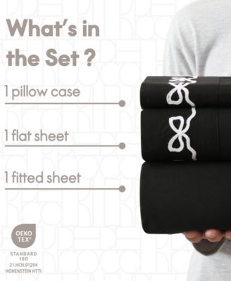 Embroidered 4-Pc. Sheet Set, Twin