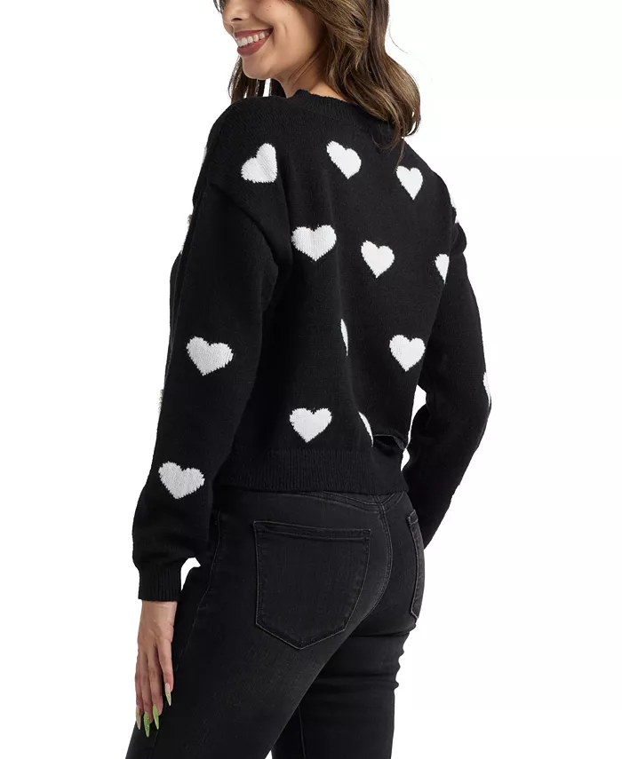 Juniors' Pull-On V-Neck Sweater - thumbnail 4