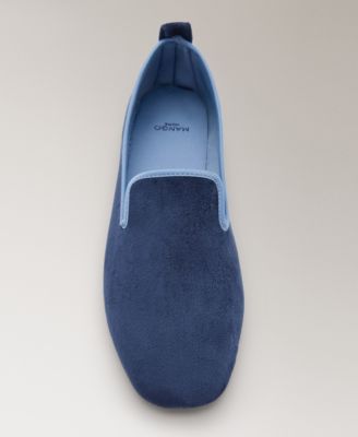 Women's Piping Detail Velour Slippers